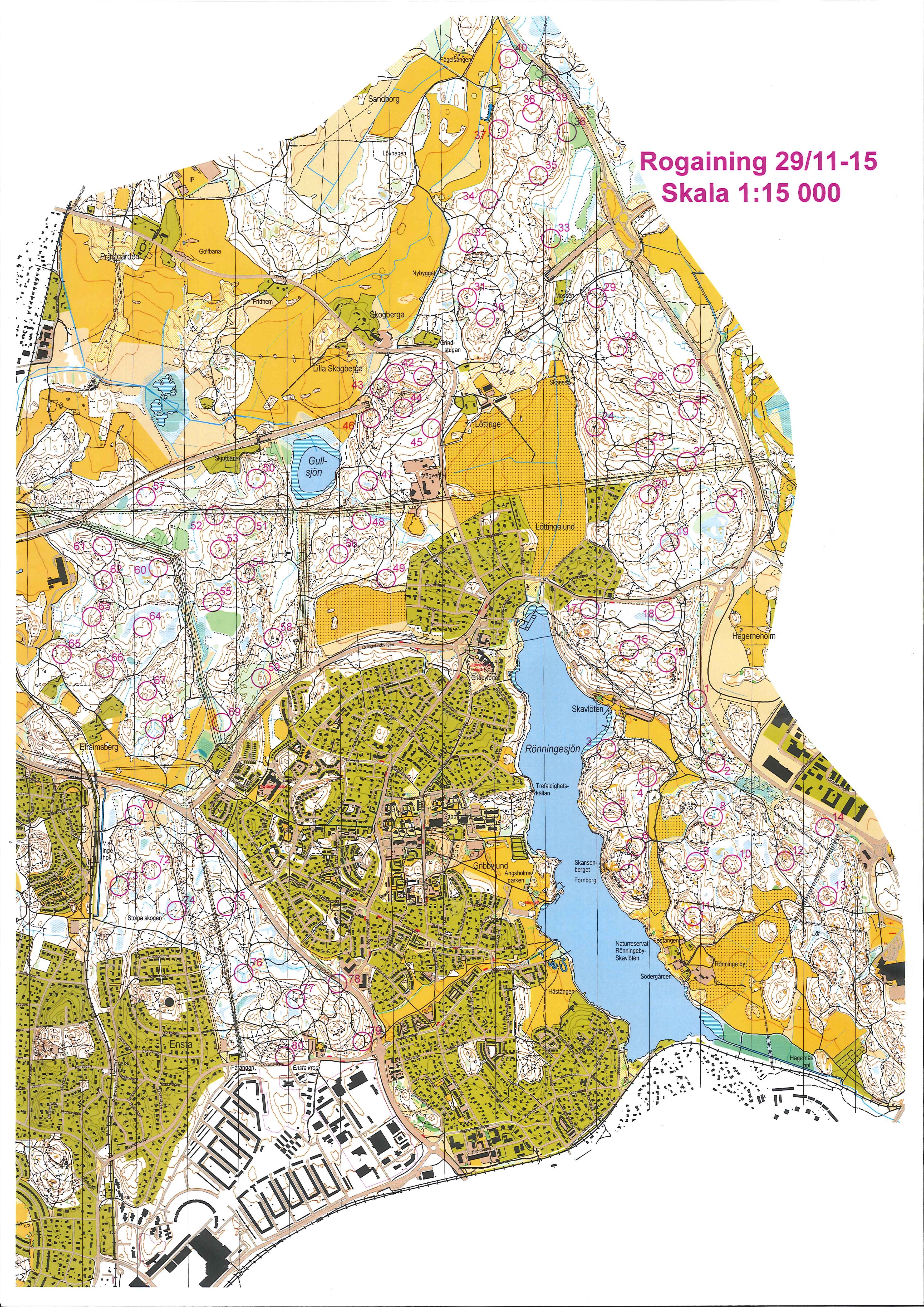 Täby Rogaine del 1 (28-11-2015)