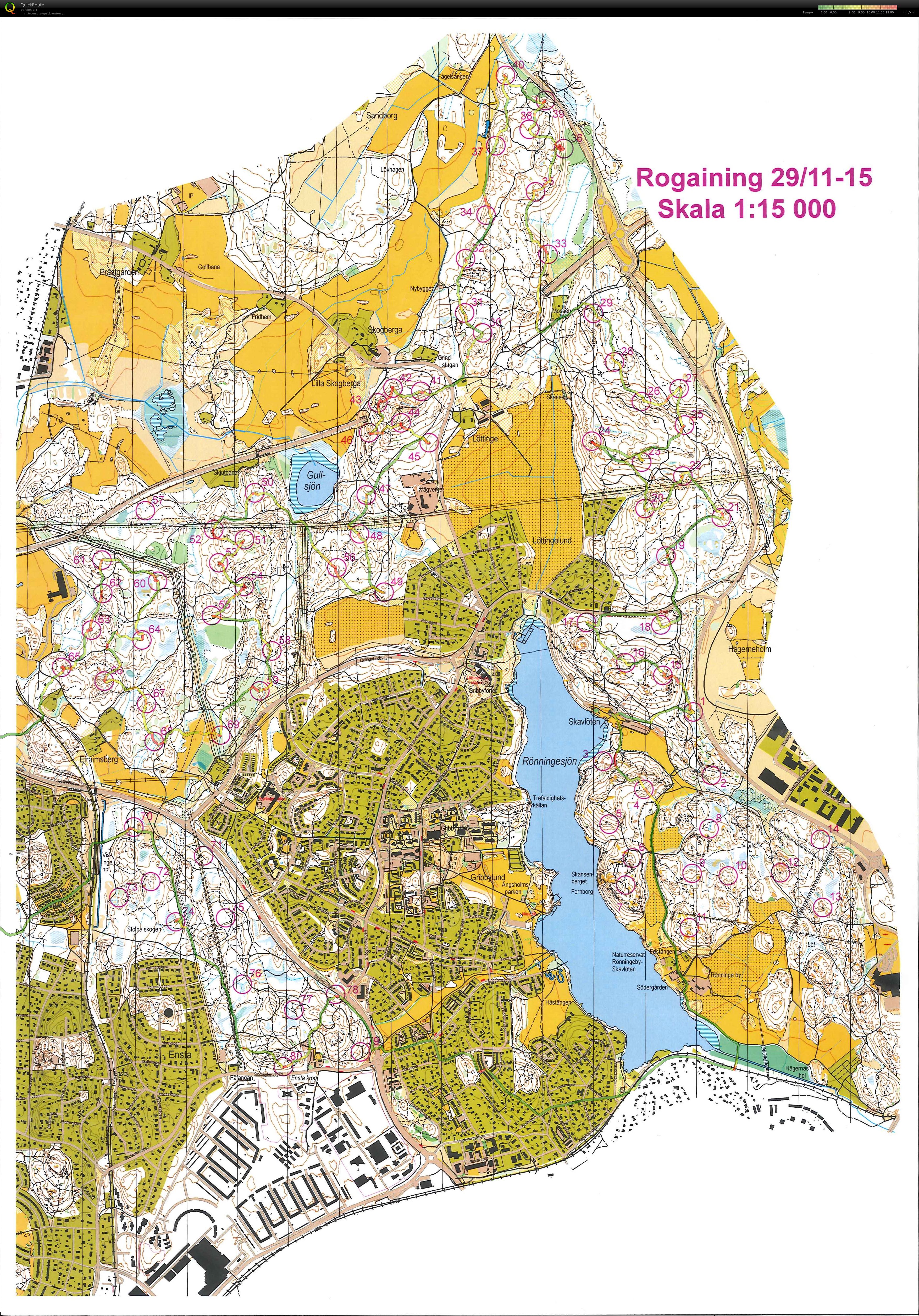 Täby Rogaine del 1 (28/11/2015)