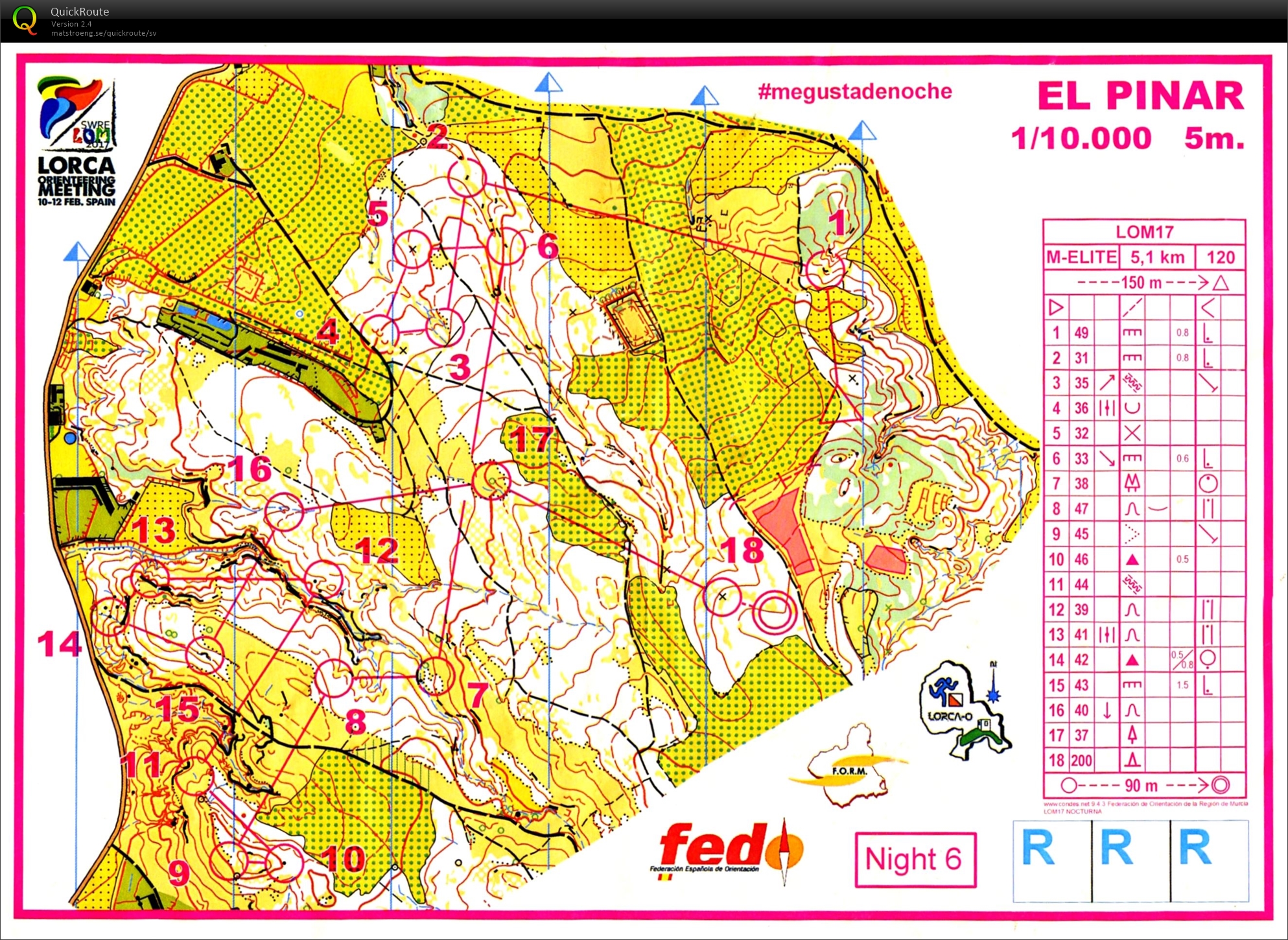 Lorca O-meeting nattmedel (11-02-2017)