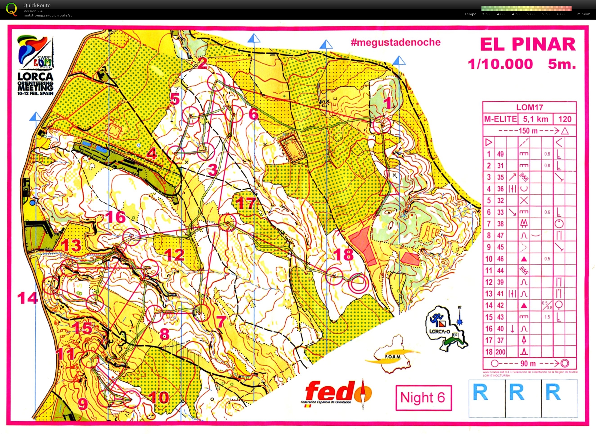 Lorca O-meeting nattmedel (11-02-2017)