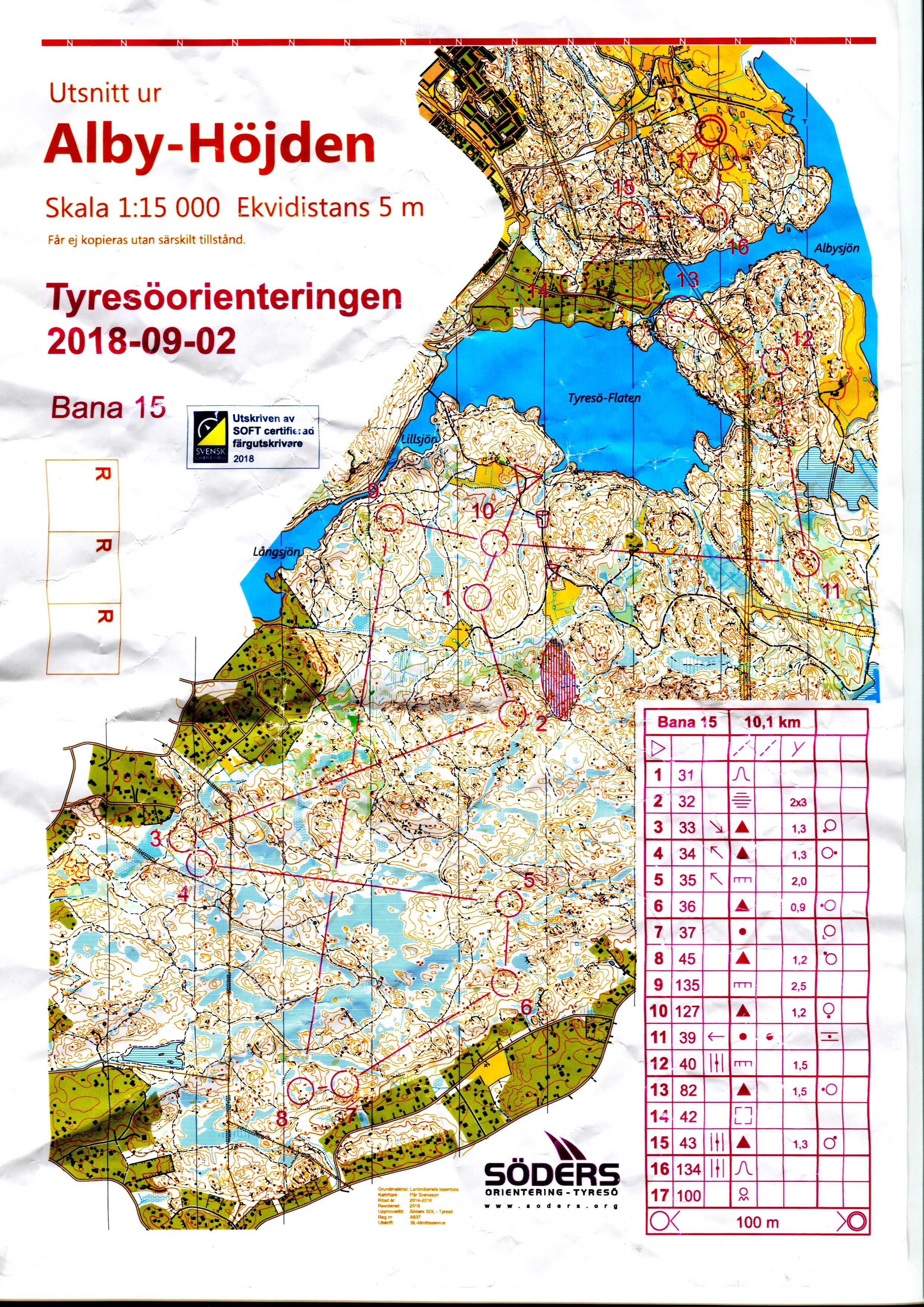 Tyresöorienteringen (01.09.2018)