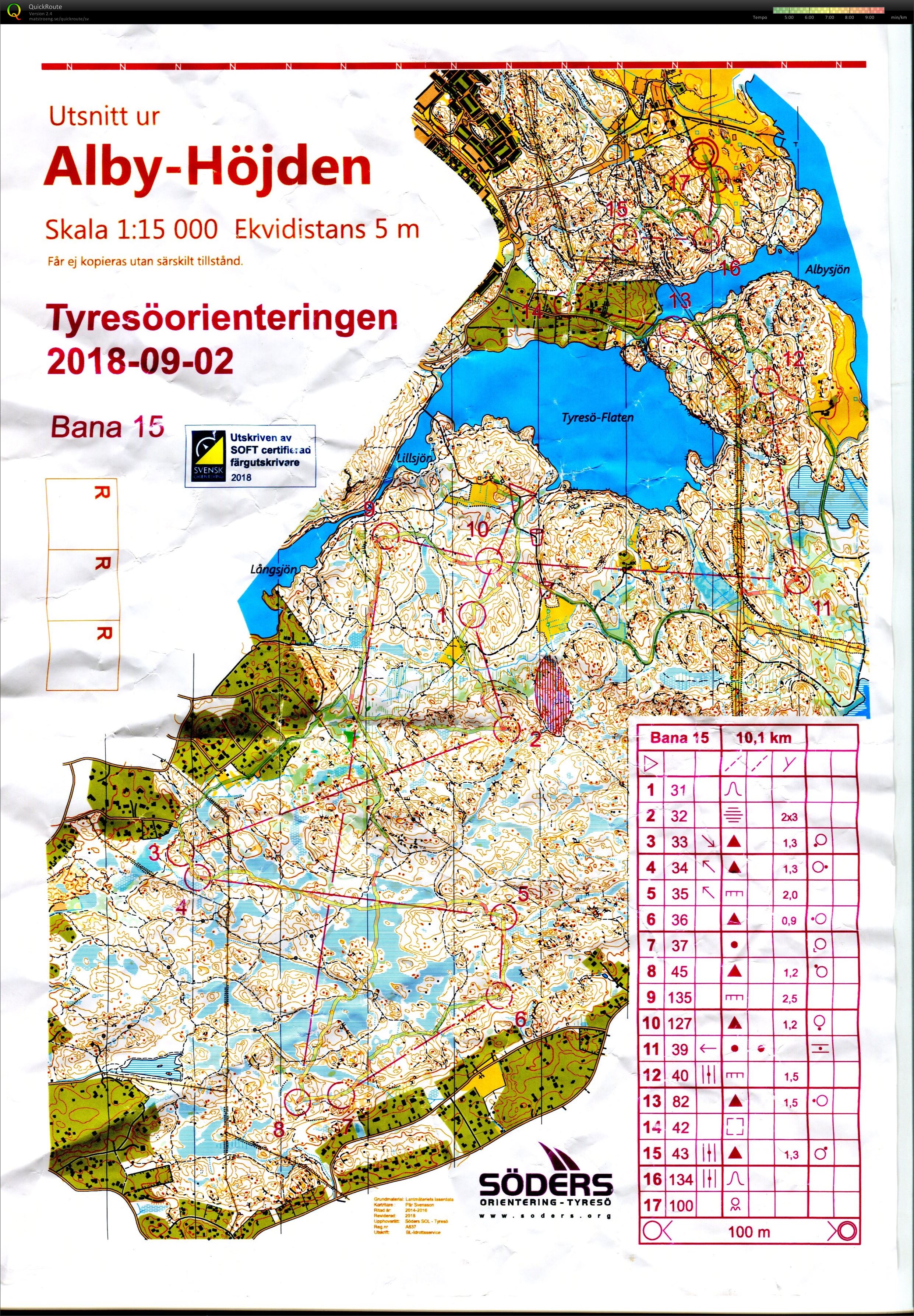 Tyresöorienteringen (01/09/2018)