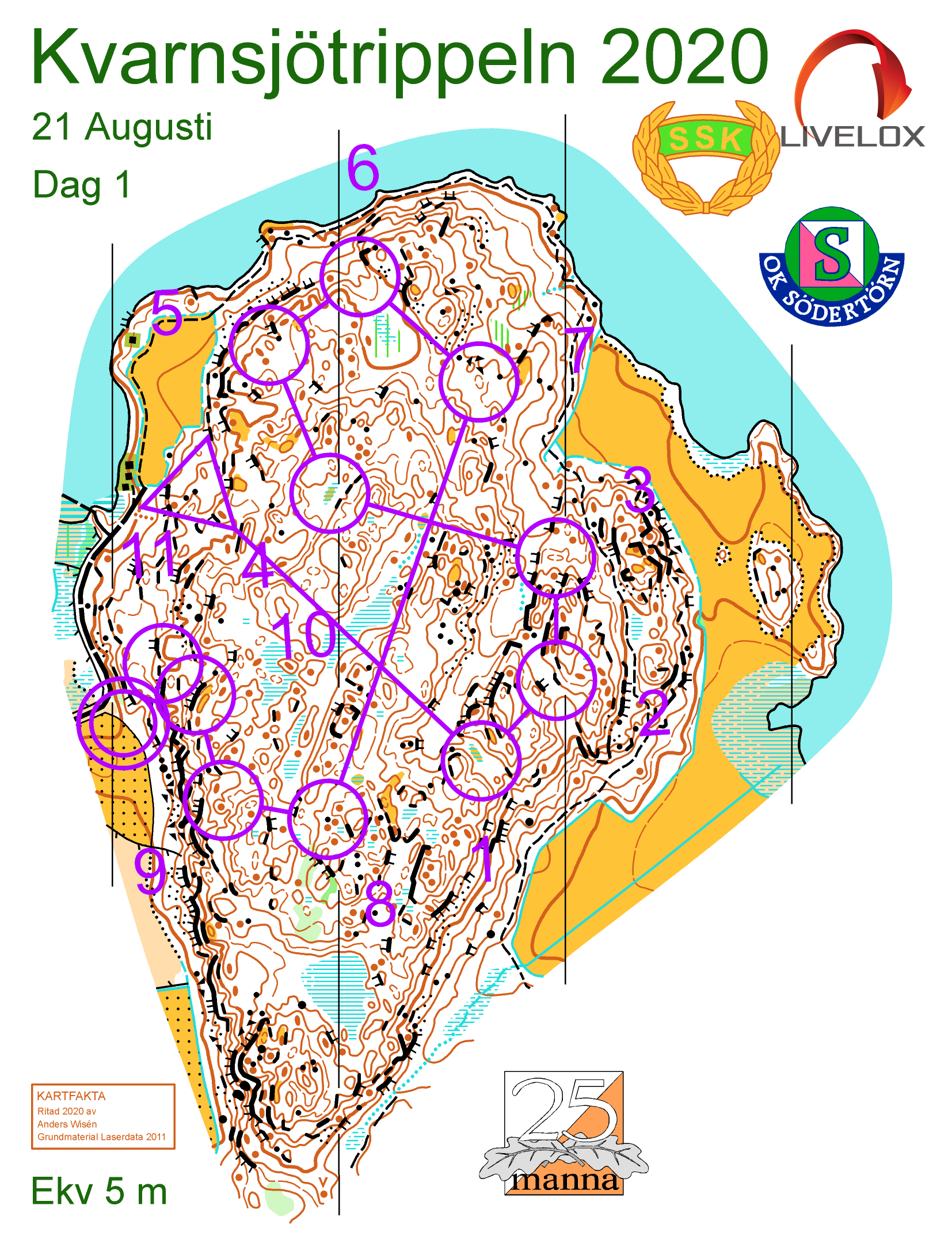 Kvarnsjötrippeln dag 1 (21.08.2020)