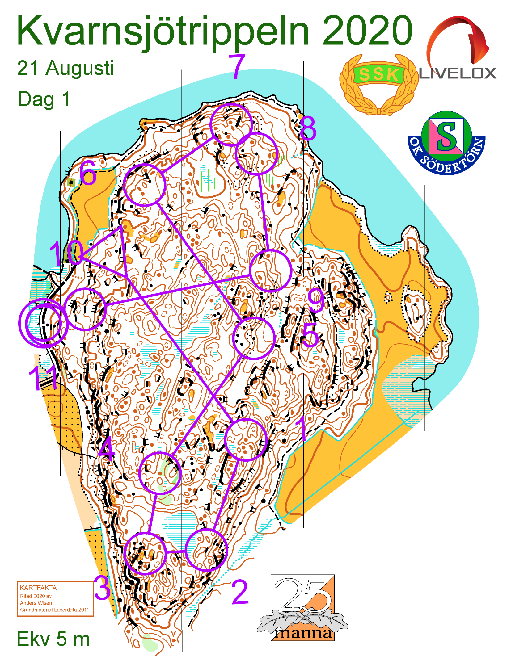 Kvarnsjötrippeln dag 1 (21.08.2020)