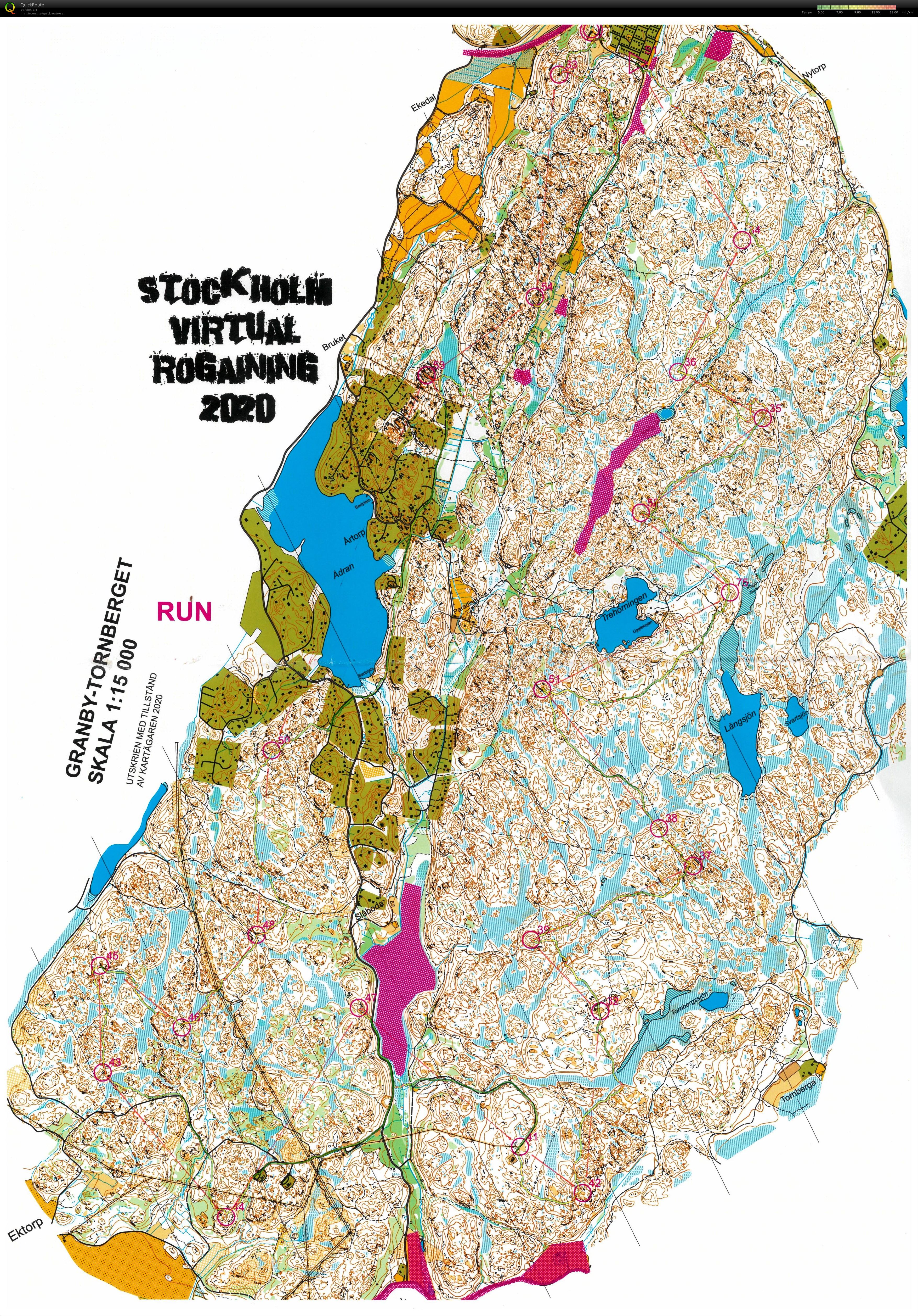 Stocholm Virtual Rogaining 2020 - syd (2020-12-05)