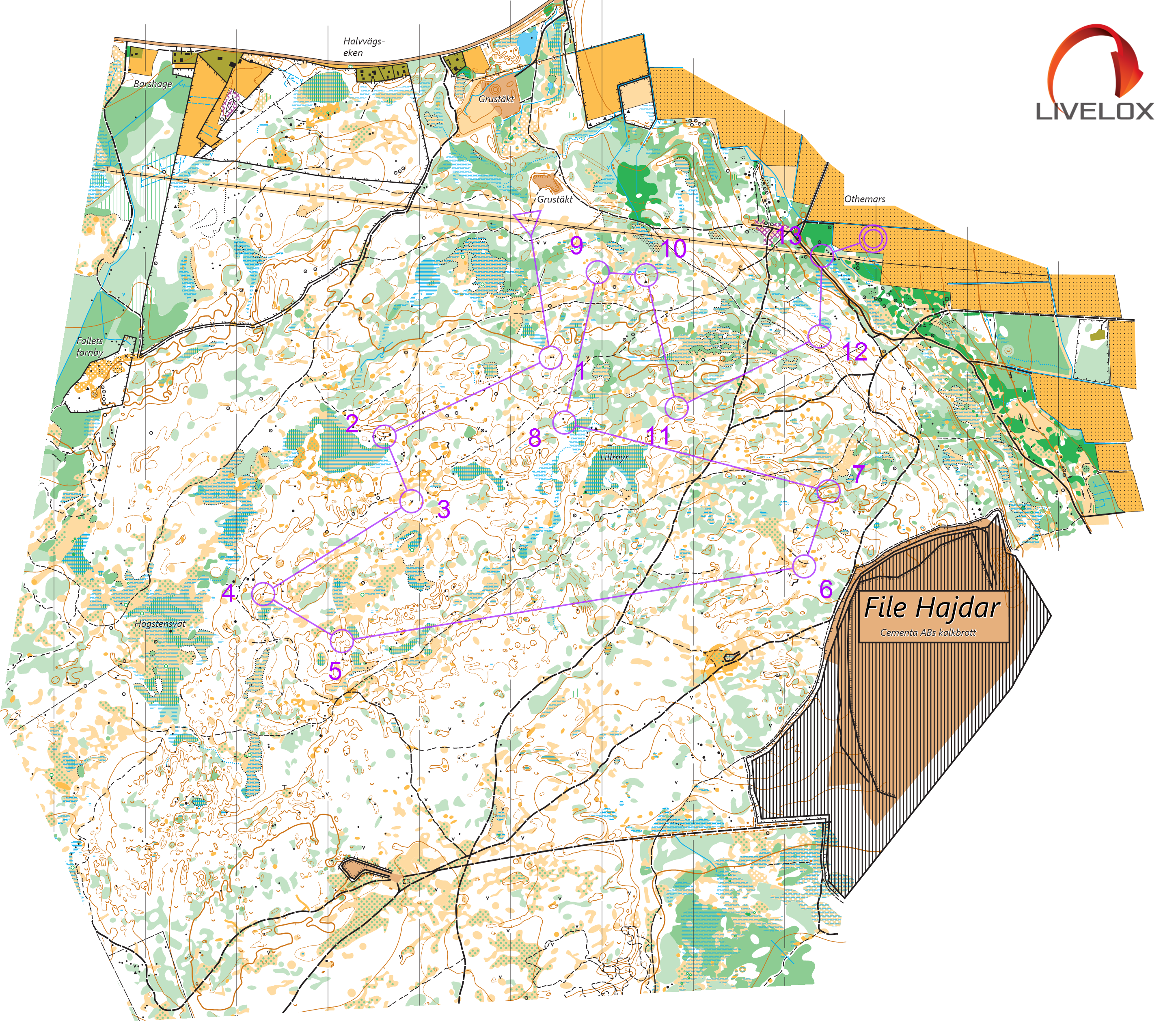 HuÄ E1 svår 7 km (2021-10-23)