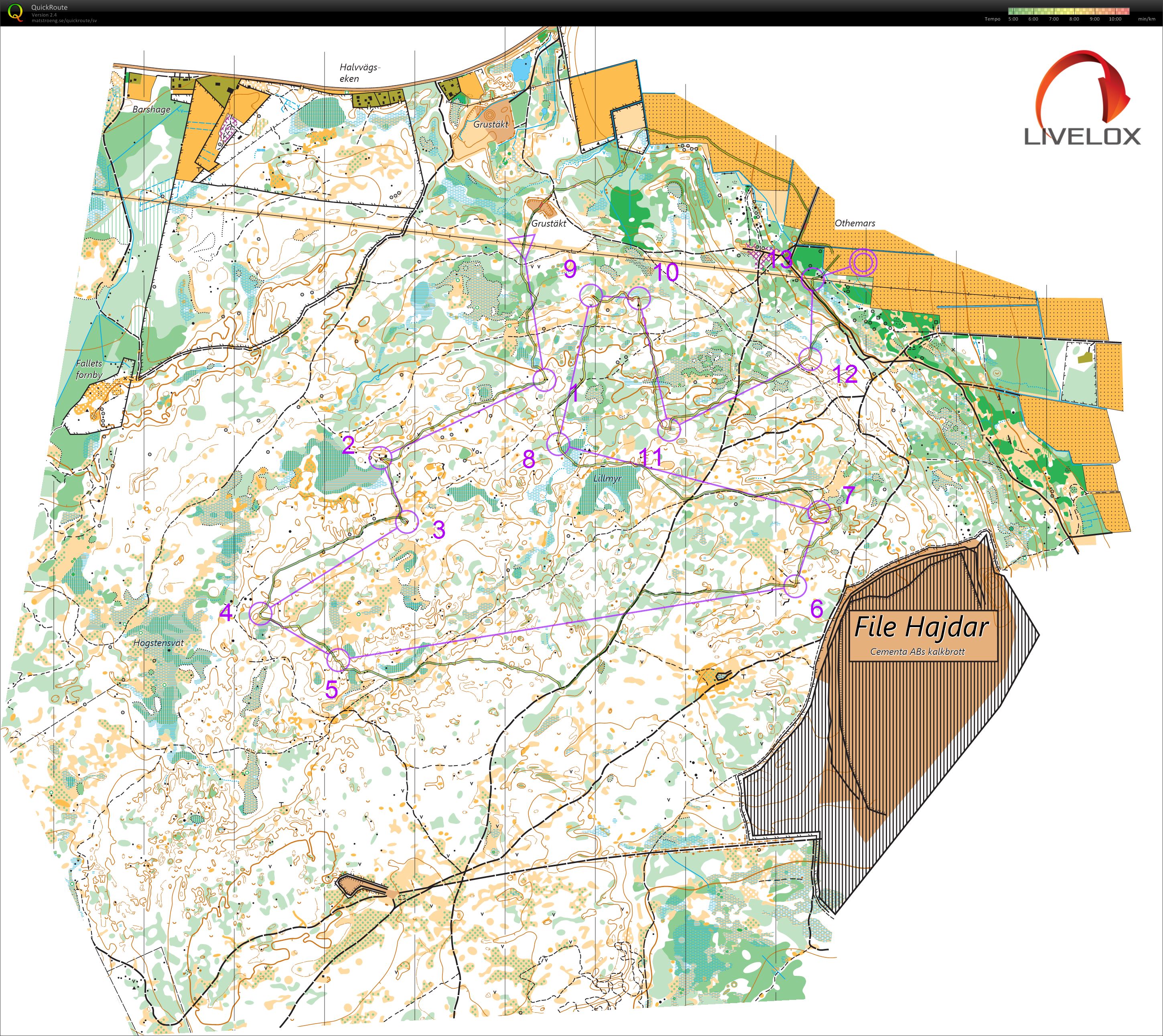 HuÄ E1 svår 7 km (2021-10-23)