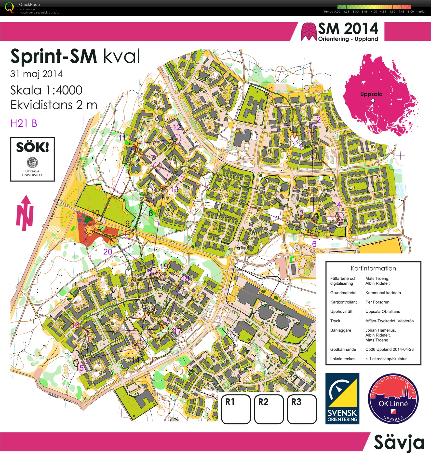 Sprint SM, Kval (2014-05-31)